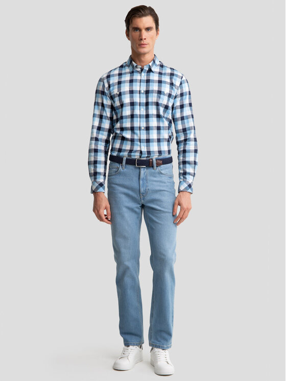 BIG STAR BIG STAR Koszula WERMIN_401_140 Niebieski Classic Fit