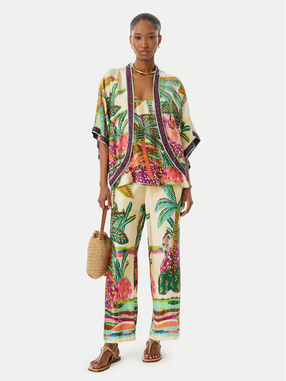 LOLA CASADEMUNT LOLA CASADEMUNT Панталони тип кюлоти LS2614013 Кремав Regular Fit