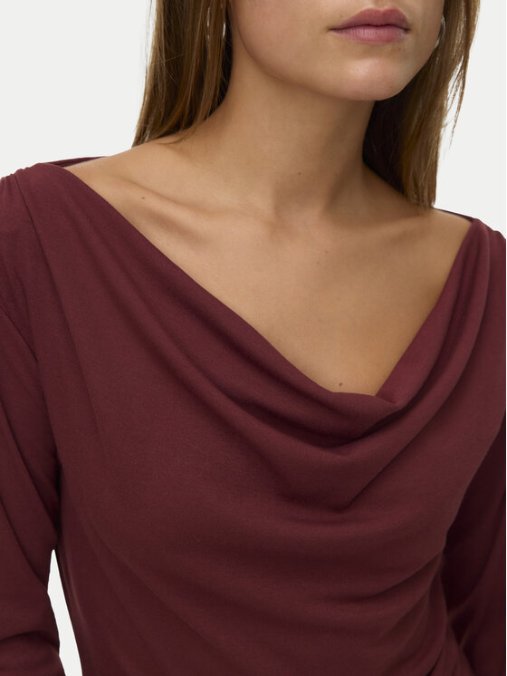 Vero Moda Vero Moda Majica Ice 10340793 Tamnocrvena Regular Fit