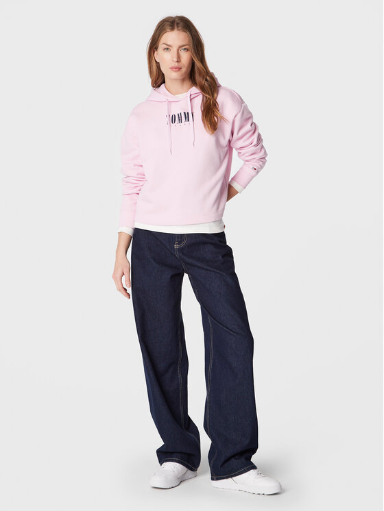 Tommy Jeans Tommy Jeans Felpa Essential Logo DW0DW14327 Rosa Relaxed Fit