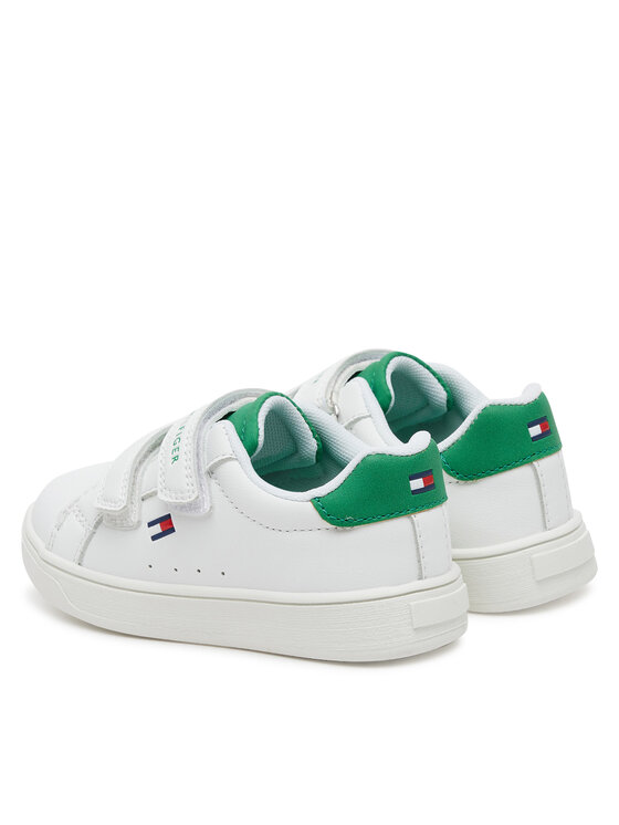 Tommy Hilfiger Tommy Hilfiger Laisvalaikio batai Low Cut Velcro Sneaker T1X9-33836-1355 M Balta