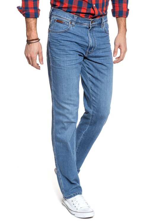 Wrangler Wrangler Pantaloni di tessuto TEXAS Blu Straight Fit