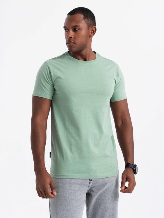 Ombre Ombre Komplet t-shirtów OM-TSBS-0232 Zielony Regular Fit