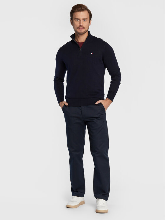 Tommy Hilfiger Tommy Hilfiger Sweater MW0MW28049 Sötétkék Regular Fit
