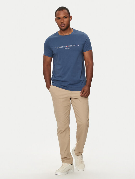 Tommy Hilfiger Tommy Hilfiger T-krekls Logo MW0MW11797 Zils Regular Fit