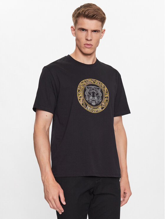 Just Cavalli Just Cavalli T-Shirt 75OAHE05 Schwarz Regular Fit