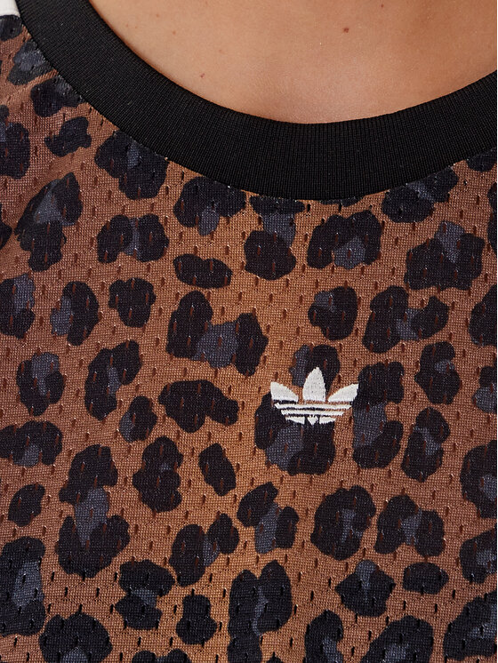 adidas adidas Vsakodnevna obleka Leopard JW7311 Rjava Regular Fit