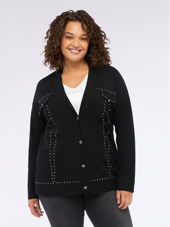Fiorella Rubino Fiorella Rubino Cardigan M715L008096N033 Nero Regular Fit