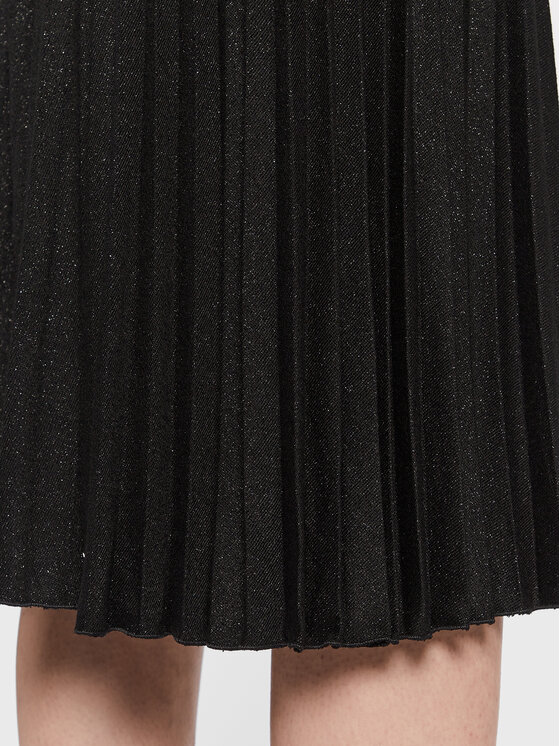 Nissa Nissa Πλισέ φούστα F13604 Μαύρο Regular Fit