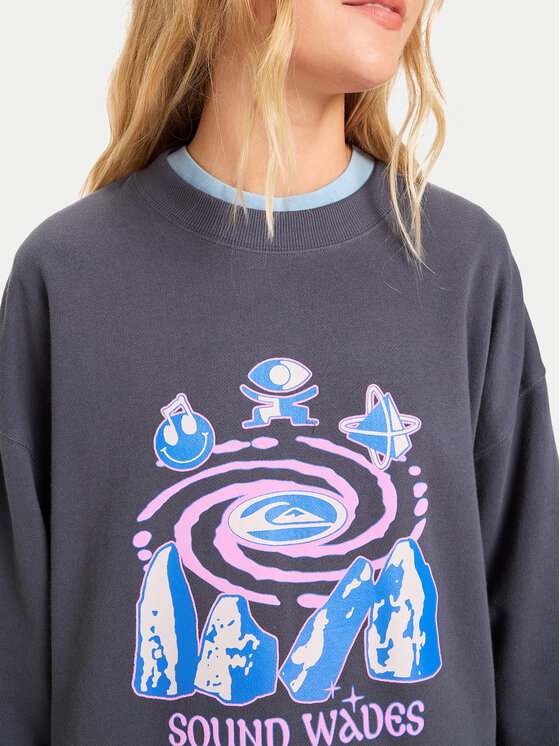 Quiksilver Quiksilver Суитшърт EQWFT03188 Сив Oversize