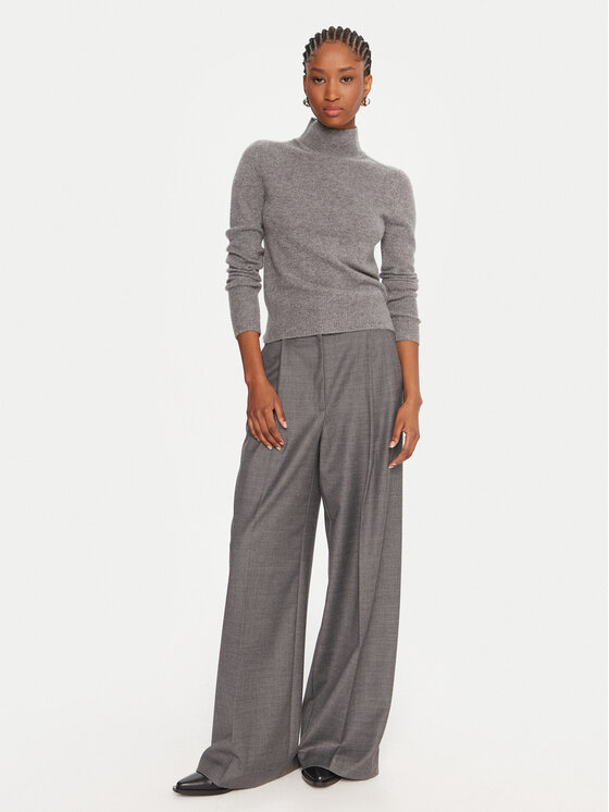 Marella Marella Krekls ar augstu apkakli Fibra 2523366254 Pelēks Regular Fit