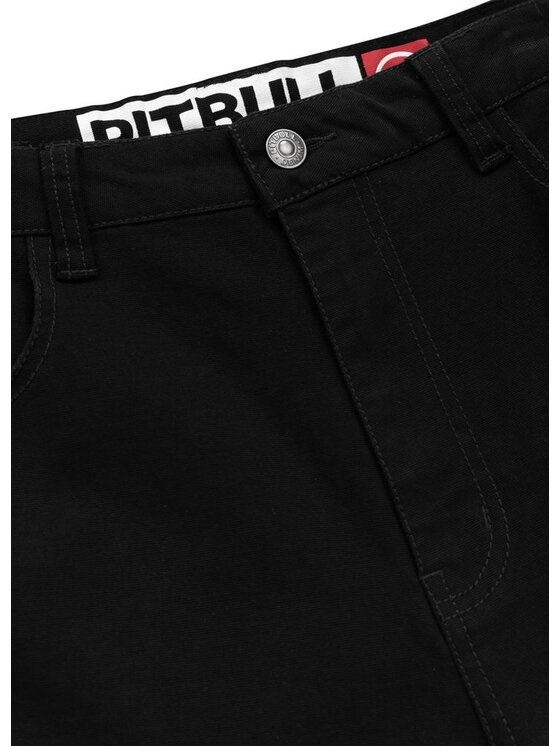 PITBULL PITBULL Spodnie materiałowe Dogwood Czarny Regular Fit