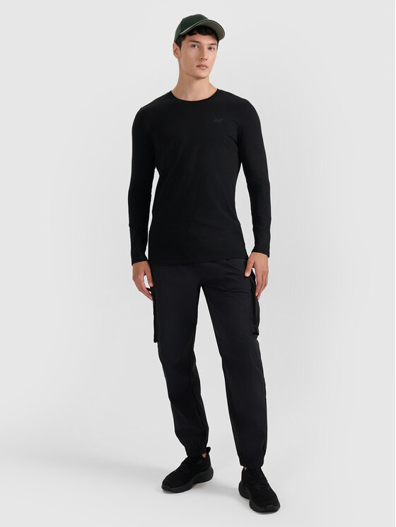 4F 4F Longsleeve NOS Czarny Slim Fit