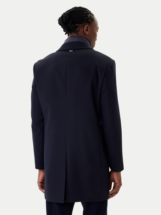 Bugatti Bugatti Cappotto di lana 821628-84221 M Blu scuro Regular Fit