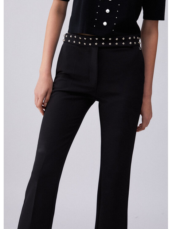 Liu Jo Liu Jo Spodnie materiałowe WA6106T252722222 Czarny Slim Fit