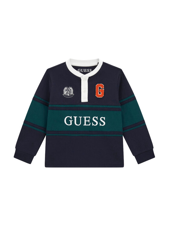 Guess Bluză N6YI16 6K4432 Bleumarin Regular Fit