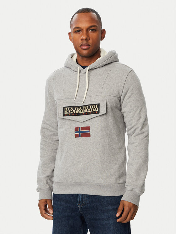Napapijri Napapijri Μπλούζα Burgee Wint 4 NP0A892T Γκρι Regular Fit