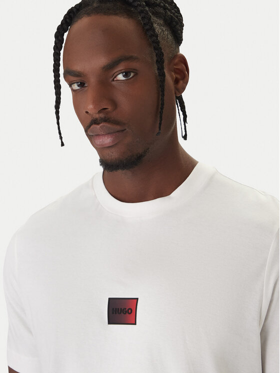 HUGO HUGO Tricou Danotie 50553124 Écru Regular Fit