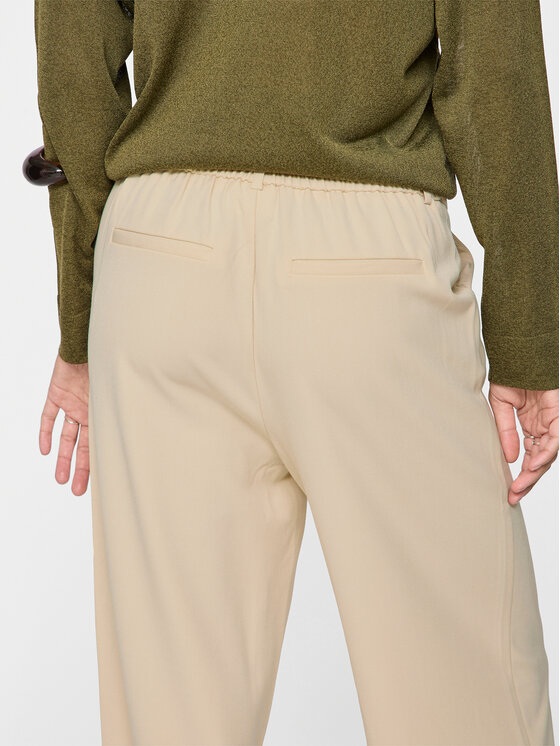 Vila Vila Riidest püksid Varone 14087407 Beež Wide Leg