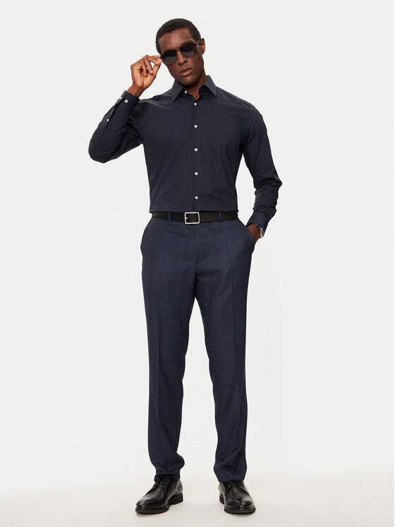 BOSS Boss Marškiniai H-Hank 50519859 Tamsiai mėlyna Slim Fit