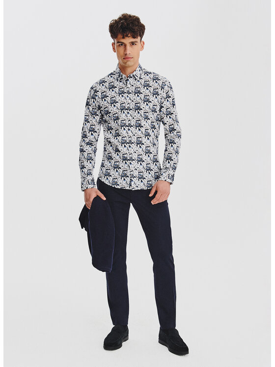 Pako Lorente Pako Lorente Koszula P25WN-1X-035 Biały Slim Fit