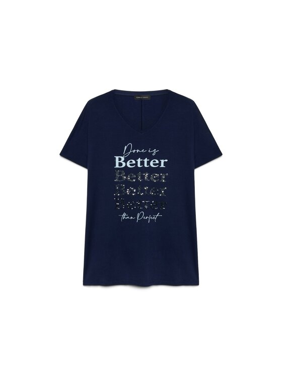 Fiorella Rubino Fiorella Rubino T-Shirt G0BSL009215N034 Niebieski Regular Fit