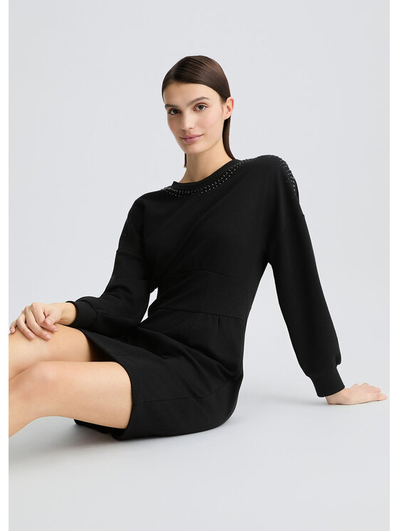 Liu Jo Liu Jo Sukienka codzienna TA5044F Czarny Regular Fit