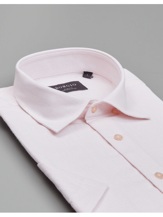 Borgio Borgio Koszula canosa_00550 Różowy Slim Fit