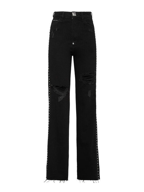 PHILIPP PLEIN PHILIPP PLEIN Jeansy 3761 Czarny Palazzo Fit