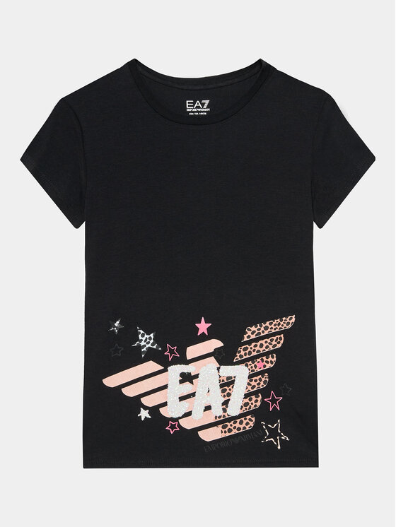 EA7 Emporio Armani Tričko 6RFT06 FJDZZ 1200 Čierna Regular Fit