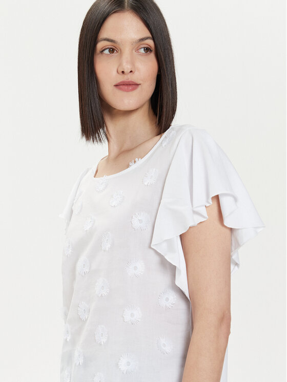 United Colors Of Benetton United Colors Of Benetton Μπλουζάκι 30BYD107A Λευκό Regular Fit