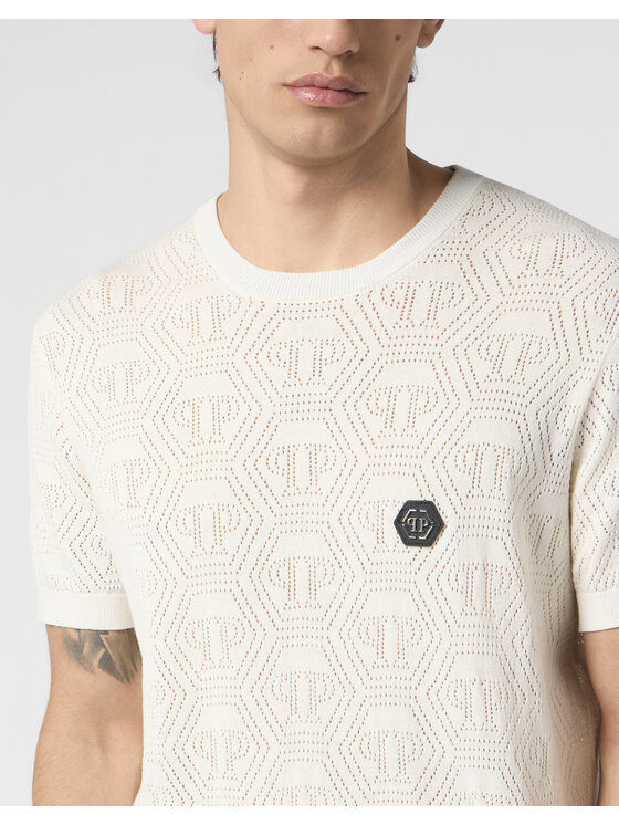 PHILIPP PLEIN PHILIPP PLEIN T-Shirt 30681 Biały Regular Fit
