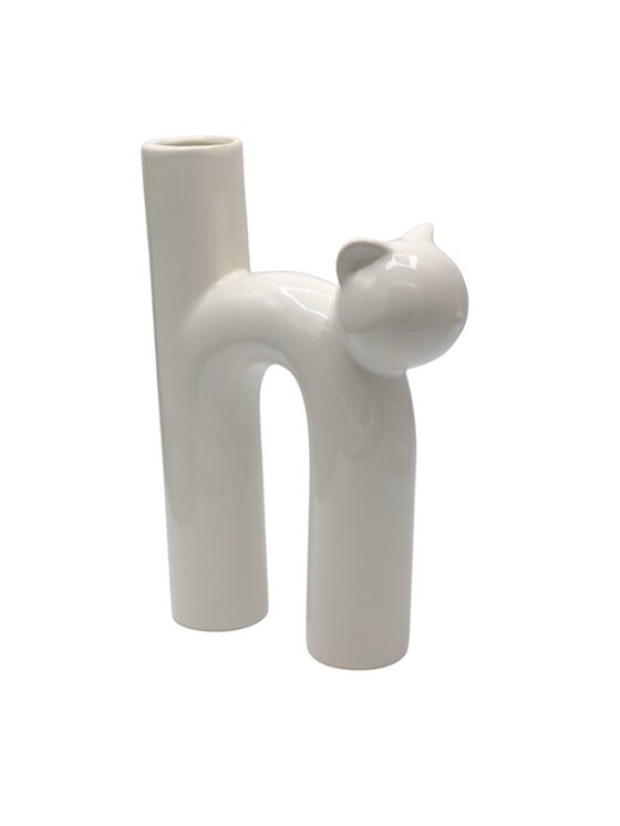 MIAhome MIAhome Wazon ceramiczny kot GATELO Biały