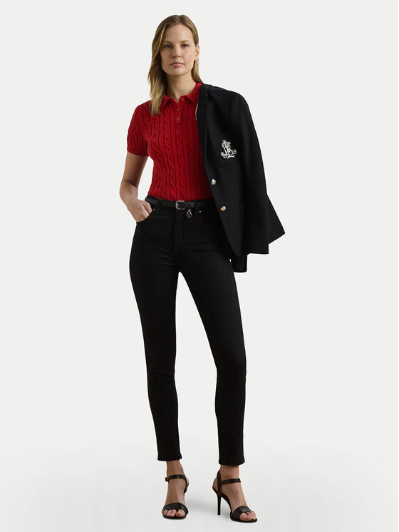 LAUREN RALPH LAUREN LAUREN RALPH LAUREN Sweater 200932224012 Piros Slim Fit