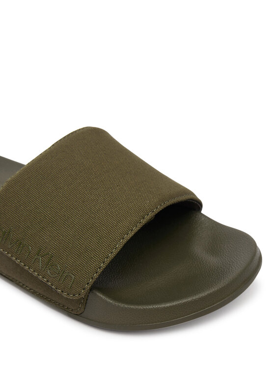 Calvin Klein Calvin Klein Klapki Ess Slide Adj Monobrand Cv HM0HM02115 Zielony