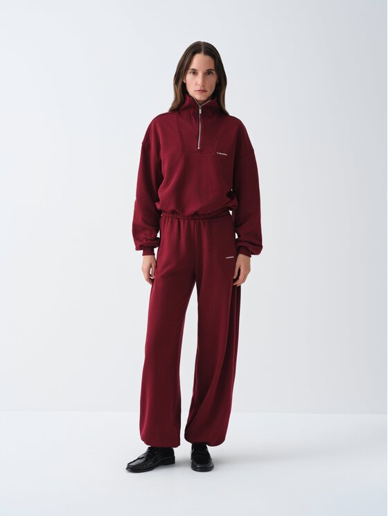 La Mania La Mania Bluza BRISA Bordowy Oversize