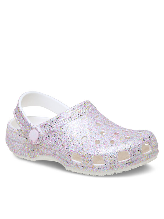 Crocs Crocs Šlepetės Classic Fantasy Glitter Clog K 212561 Balta