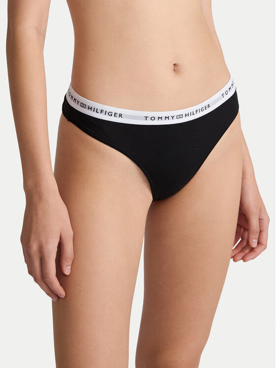 Tommy Hilfiger Tommy Hilfiger Бикини тип прашка UW0UW05875 Черен