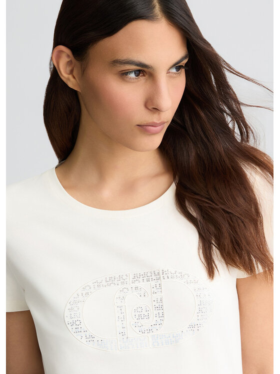 Liu Jo Liu Jo T-shirt TA5173JS003M9294 Bianco Regular Fit