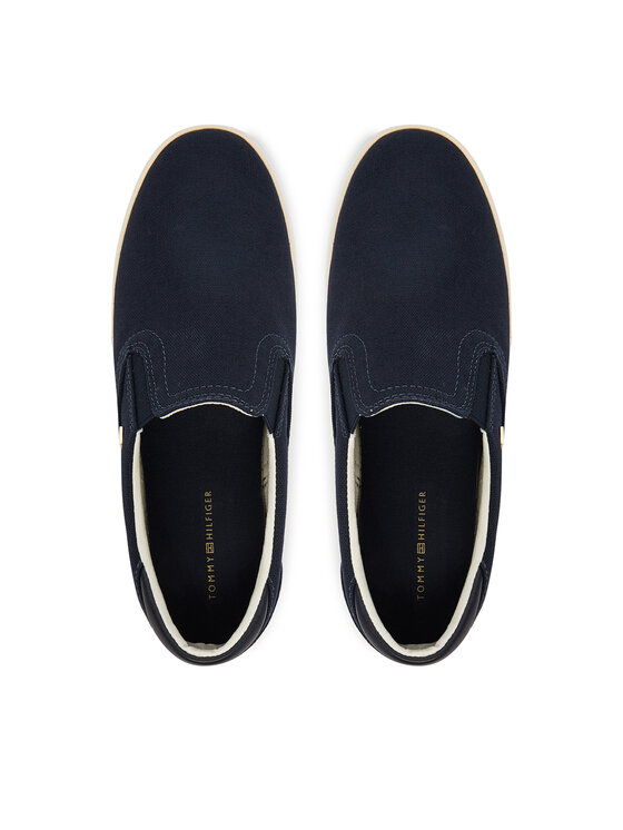 Tommy Hilfiger Tommy Hilfiger Teniși Th Low Profile Slip On FW0FW09103 Bleumarin