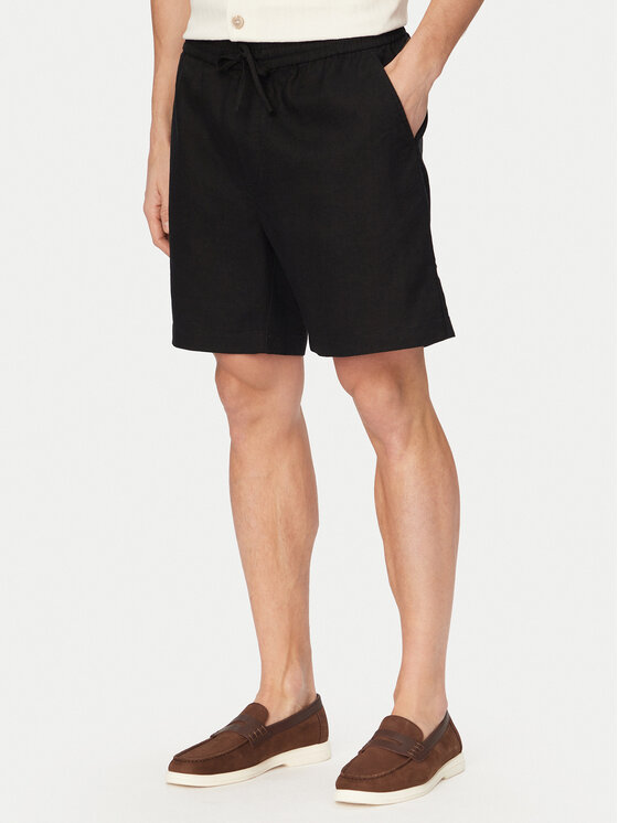 Tommy Hilfiger Tommy Hilfiger Pantaloncini di tessuto Dover MW0MW44354 Nero Regular Fit