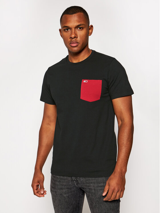 Tommy Jeans T-Shirt Tjm Contrast Pocket Tew DM0DM09370 Schwarz Regular Fit  • Modivo.de