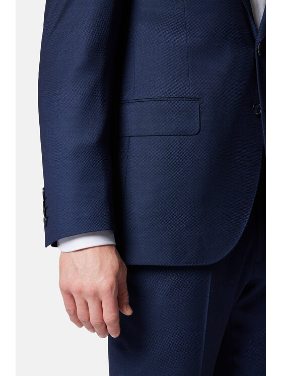 Lancerto Lancerto Garnitur Garnitur Granatowy Wełniany Hartford GA073124000021 Granatowy Slim Fit