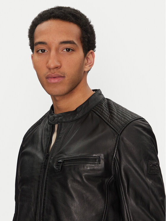 Mustang Mustang Lederjacke 310-24-055 Schwarz Regular Fit
