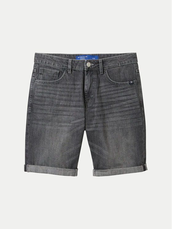 Tom Tailor Tom Tailor Дънкови шорти 1040194 Сив Regular Fit