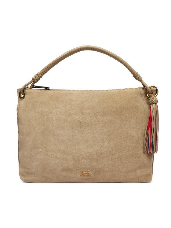 Tommy Hilfiger Tommy Hilfiger Kabelka Th Statement Leather Bag Suede AW0AW18402 Béžová