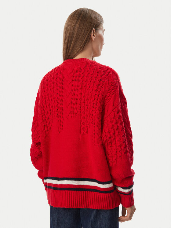 Tommy Jeans Tommy Jeans Pullover DW0DW23353 Rot Oversize