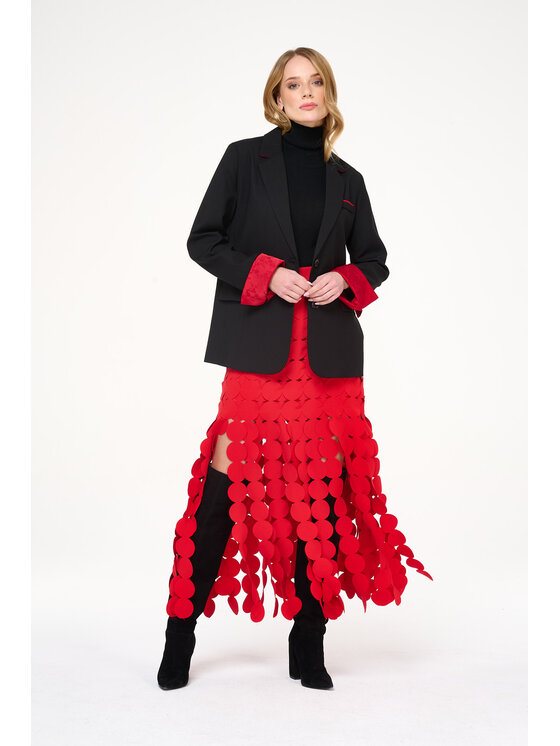 CASTELLANI CASTELLANI Marynarka Terrasa Czarny Regular Fit