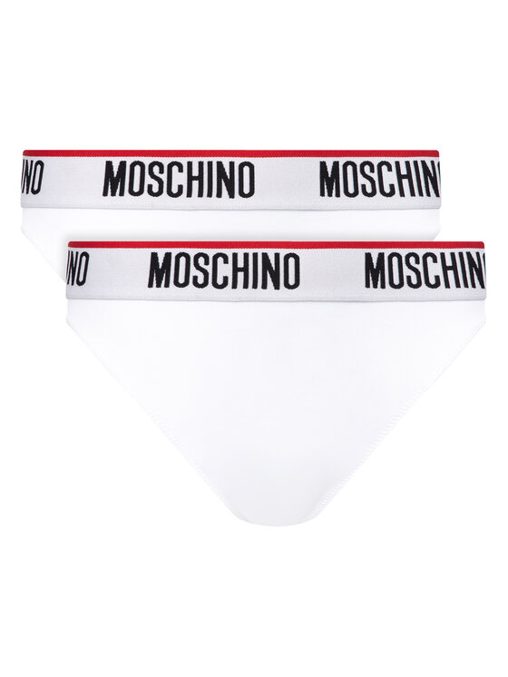 MOSCHINO Underwear & Swim MOSCHINO Underwear & Swim Σετ 2 τεμάχια στρίνγκ A4744 9014 Λευκό