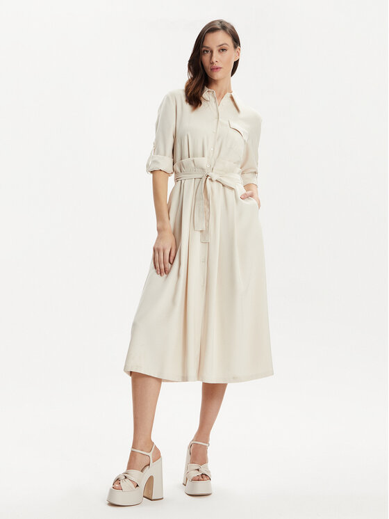 MAX&Co. Košeľové šaty Armilla 2416221032200 Béžová Regular Fit